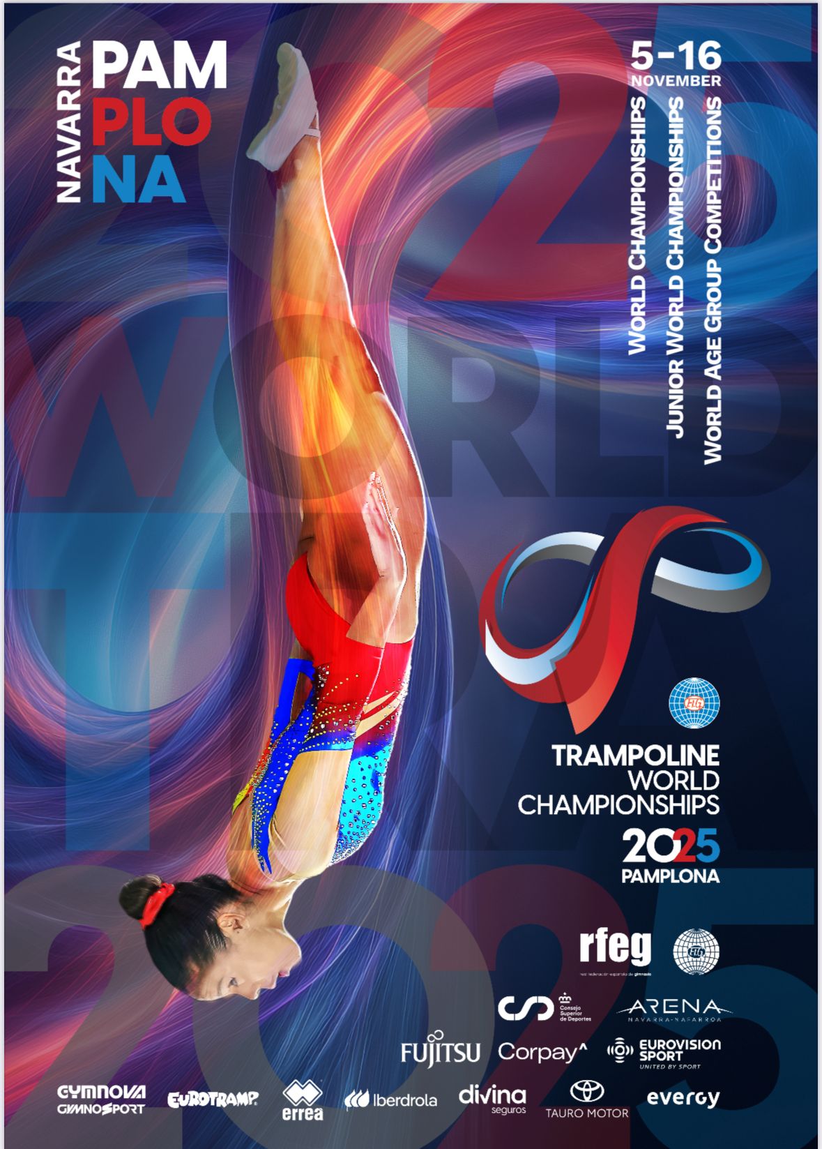 Todo listo para el primer día de competición del Campeonato del Mundo de Trampolín
